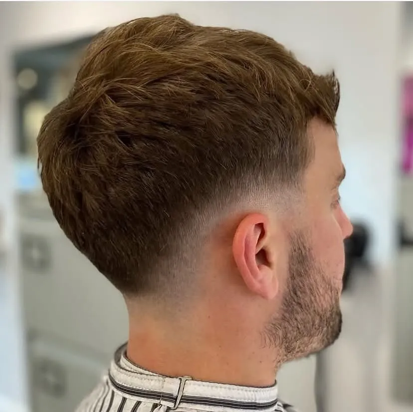 Men's tapered fade with beard trim by Hair By Henry